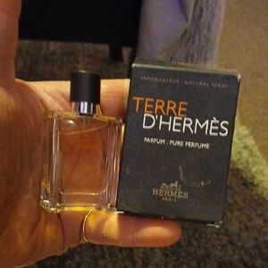Hermes Terre D'Hermes Perfume with Black and Gold Accents